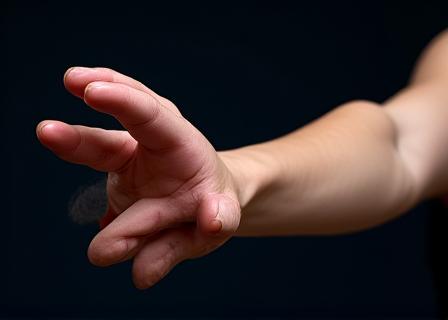 Close up of a hand gesture in motion